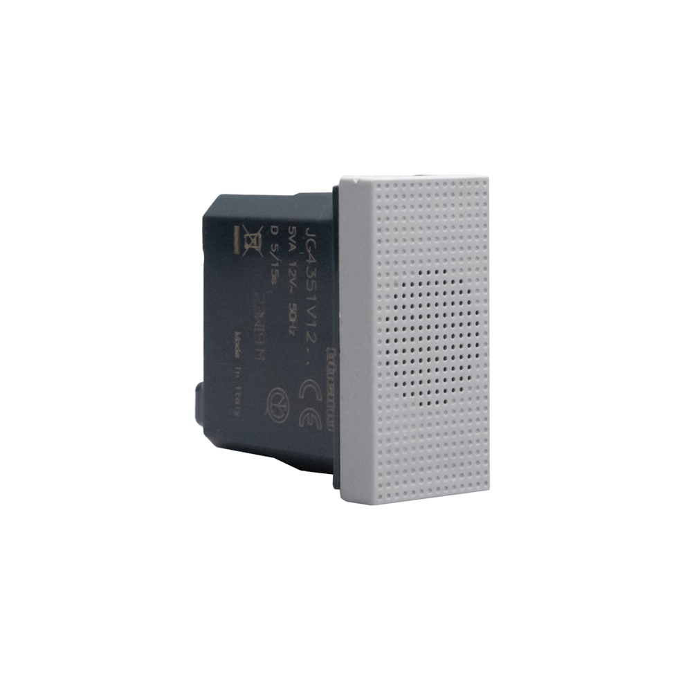 Suoneria elettrica 12V 80dB 1 modulo grigio per impianti elettrici
