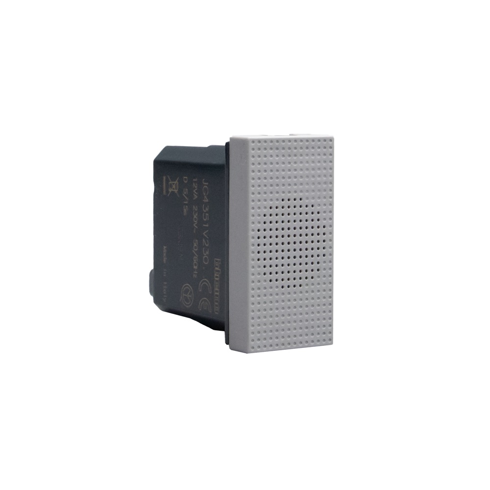 Suoneria elettrica 230V 80dB 1 modulo grigio per impianti civili industriali