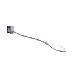 Lampada lettura dimmerabile LED grigia con braccio flessibile 31 cm per letto