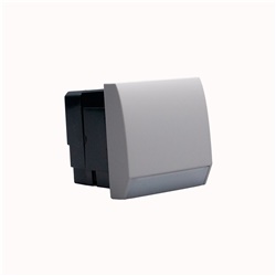 Lampada segnapasso LED bianca 0,5W 230Vac 2 moduli grigio per illuminazione sicurezza ambienti interni