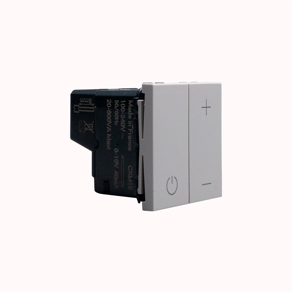 Dimmer MatixGO uscita 0-10V 2 moduli grigio controllo illuminazione ambienti standard