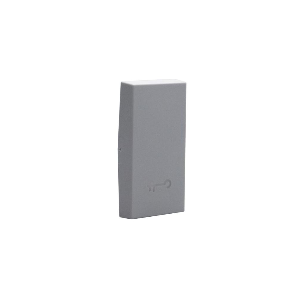 Cover comando chiave MATIXGO monopezzo termoplastica grigia con finestra controllo luce uso industriale