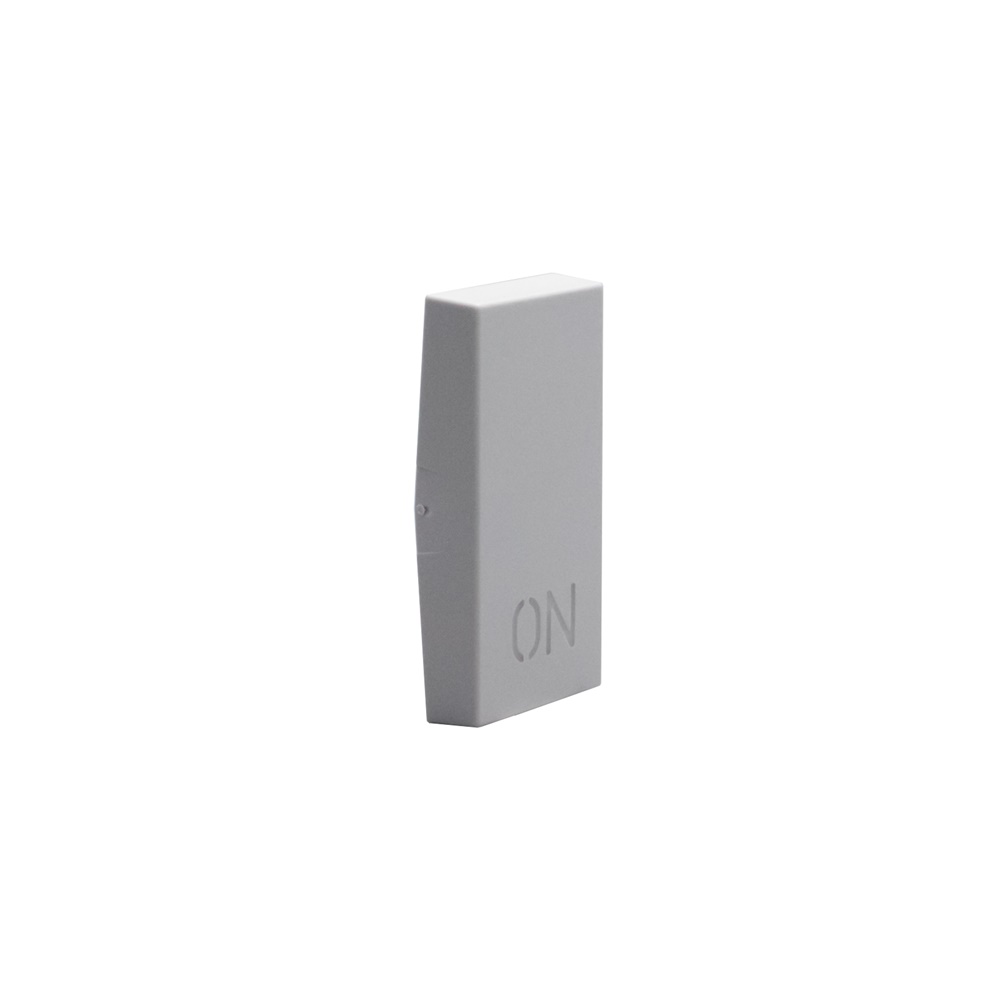 Cover comando ON 1M grigio termoplastico antialogeni con finestra controllo luce per installazioni multiple