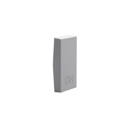 Cover comando ON 1M grigio termoplastico antialogeni con finestra controllo luce per installazioni multiple