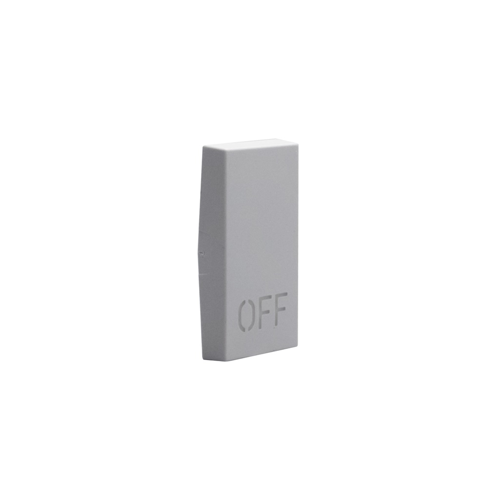 Cover comando OFF 1M grigio MATIXGO materiale termoplastico senza alogeni controllo luce sicurezza