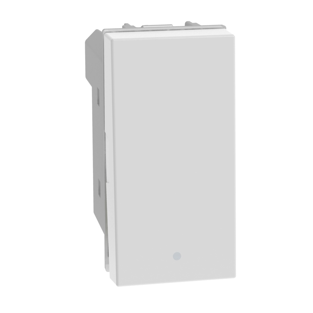 Interruttore unipolare 1P 10AX 1 modulo bianco per impianti elettrici residenziali