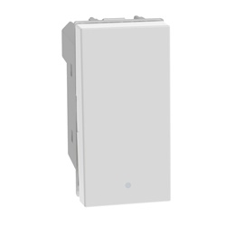 Interruttore unipolare 1P 10AX 1 modulo bianco per impianti elettrici residenziali