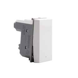 Interruttore unipolare 1P 10AX 1 modulo bianco antibatterico illuminabile per uso domestico e industriale