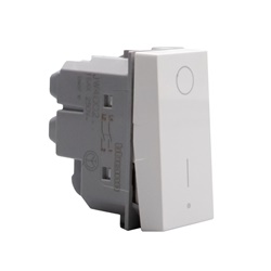 Interruttore bipolare 2P 16AX 1 modulo bianco per installazioni modulari DIN