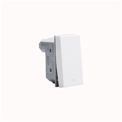 Deviatore unipolare 1P 10AX 1 modulo bianco per circuiti elettrici residenziali e commerciali