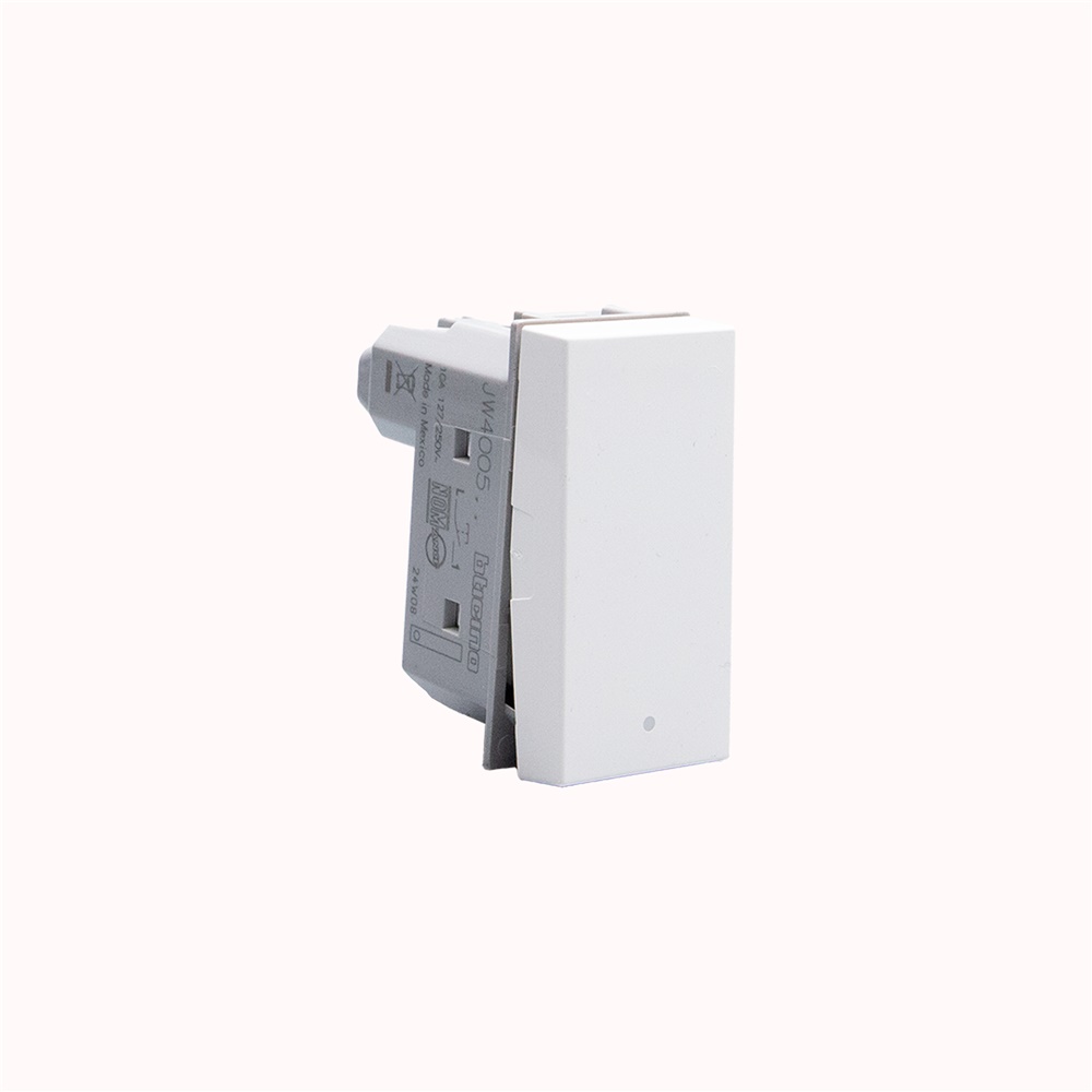Pulsante elettrico 1P NO 10A 1 modulo bianco per impianti residenziali e industriali