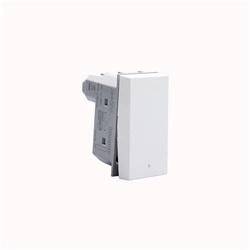 Pulsante elettrico 1P NO 10A 1 modulo bianco per impianti residenziali e industriali