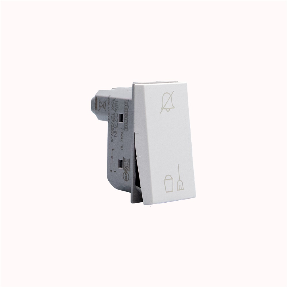 Commutatore Hotel MatixGO 1P 10AX 250V Doppio Tasto Illuminato Bianco