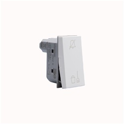 Commutatore Hotel MatixGO 1P 10AX 250V Doppio Tasto Illuminato Bianco