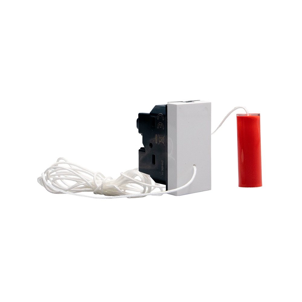 Pulsante tirante MATIXGO 1P 10A bianco comando impianti elettrici sicurezza