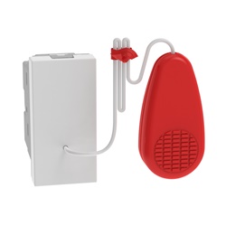 Pulsante tirante 1P 10A 250V bianco antibatterico per comando elettrico