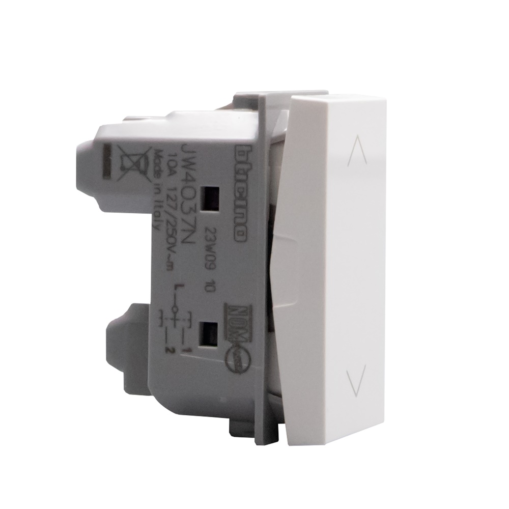 Pulsante doppio interbloccato MatixGO 10A 250V bianco comando meccanico industriale