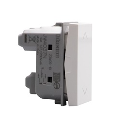 Pulsante doppio interbloccato MatixGO 10A 250V bianco comando meccanico industriale