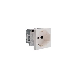 Presa elettrica italiana 2P+T 16A 250V bipasso bianco sicurezza residenziale professionale