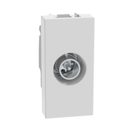 Presa TV terminale 1 modulo 10dB bianco per impianti antenna centralizzati e satellitari