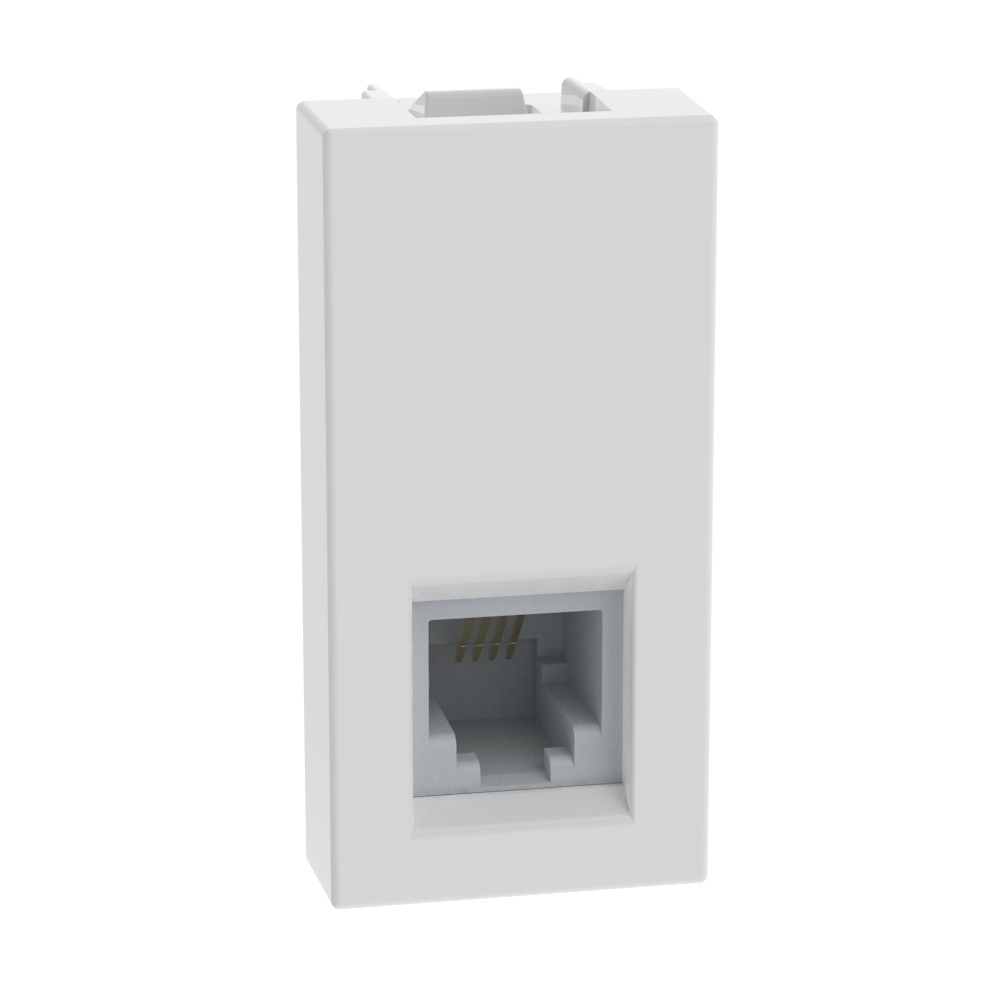 Connettore RJ11 K10 2 coppie bianco antibatterico per telefonia incasso professionale