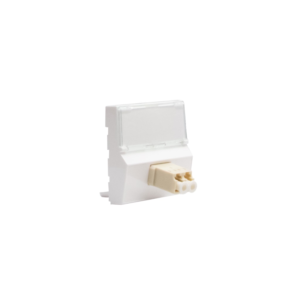 Connettore ottico LC duplex bianco incasso per fibra ottica postazioni lavoro professionali