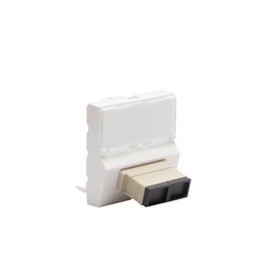 Connettore ottico SC duplex 2 moduli bianco per cavo fibra ottica postazione lavoro