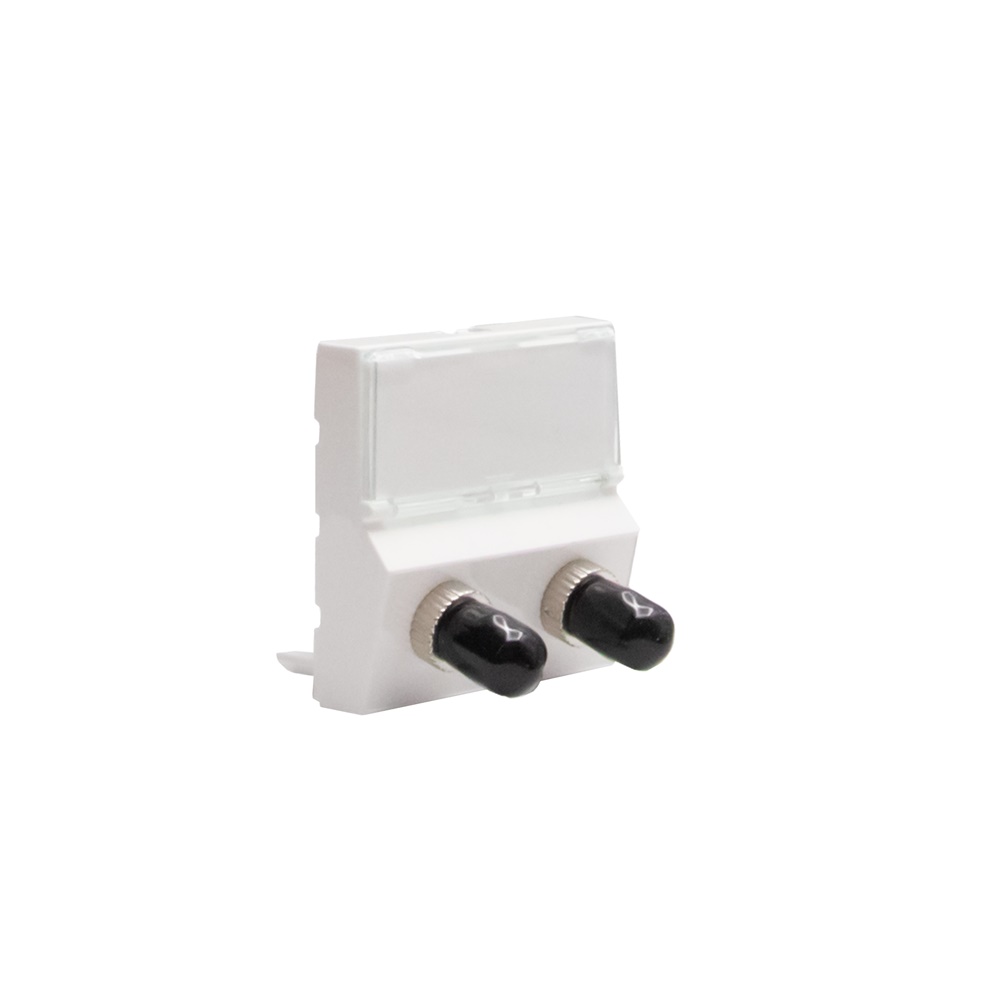 Connettore ottico ST duplex bianco per cavo fibra ottica postazione lavoro