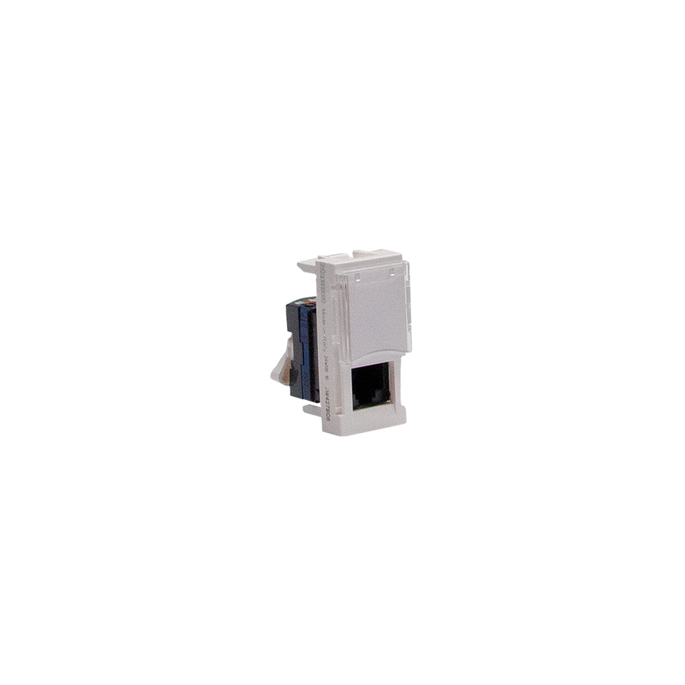 Connettore RJ45 UTP Cat6 bianco per reti cablate ad alta velocità installazioni a incasso
