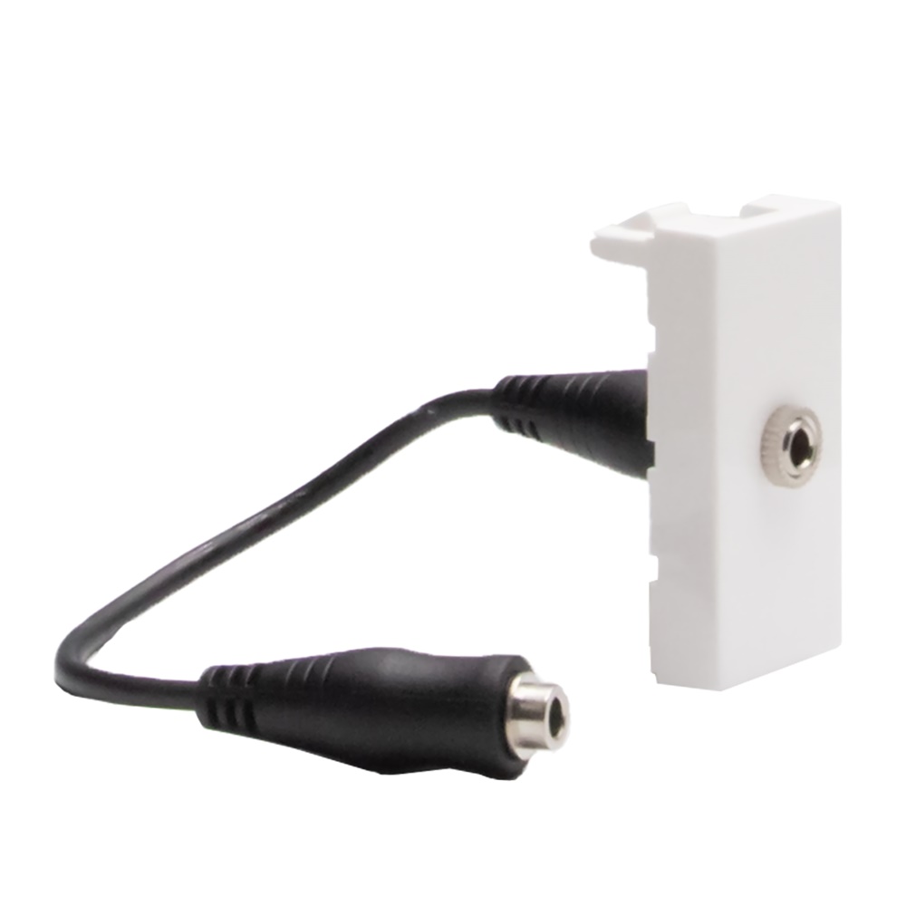 Connettore Jack 3,5 mm Bianco 1 Modulo MatixGO per Collegamenti Audio Compatti
