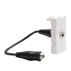 Connettore Jack 3,5 mm Bianco 1 Modulo MatixGO per Collegamenti Audio Compatti