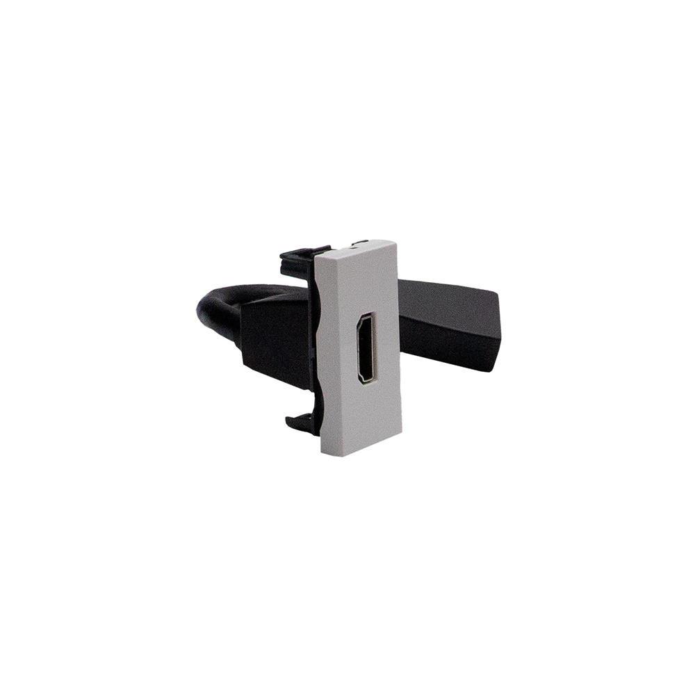 Connettore HDMI 2.0 preconnesso bianco 1 modulo MatixGO