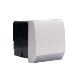 Lampada segnapasso LED bianco 0,5W 230Vac 2 moduli con interruttore ON-OFF per segnalazione sicurezza