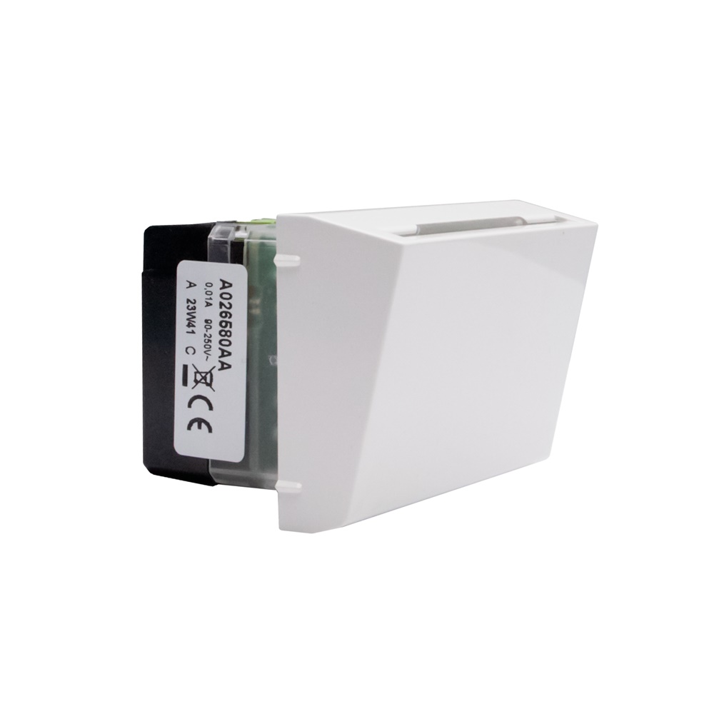 Tasca porta badge RFID bianco con illuminazione e spegnimento ritardato per camere d’albergo