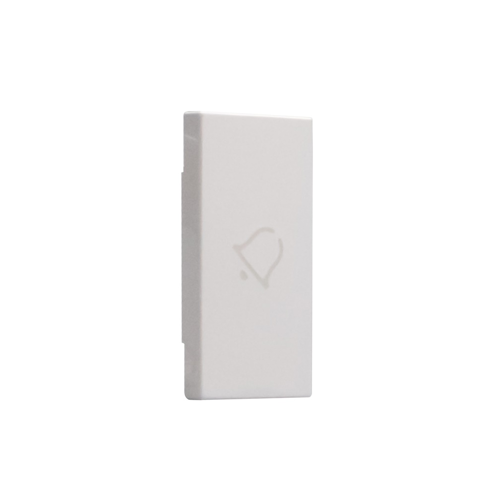 Cover comando campanello 1 modulo plastica termoplastica resistente bianco per ambienti interni