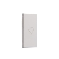 Cover comando campanello 1 modulo plastica termoplastica resistente bianco per ambienti interni