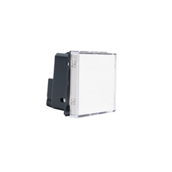 Pulsante targa MatixGO 1P NO 3A 250V AC illuminato LED bianco 2 moduli per impianti elettrici