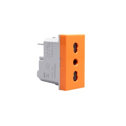 Presa elettrica bipasso MATIXGO 16A 250V arancione per uso domestico e industriale