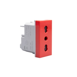 Presa bipasso industriale MATIXGO P17/11 16A 250V rosso sicurezza standard Italia