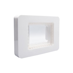 Placca protezione IP55 3 moduli bianca per installazioni elettriche domestiche e industriali