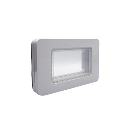 Placca IP55 4 moduli grigia protezione polvere acqua installazioni elettriche robuste