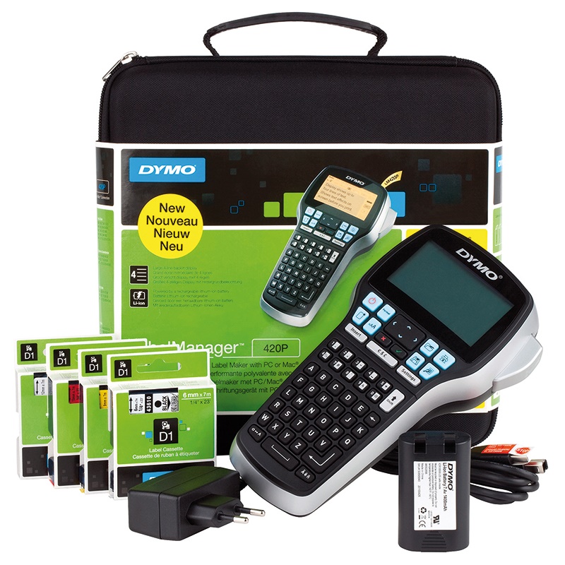 Etichettatrice elettronica Dymo compatta per identificazione cavi e componenti elettrici professionale