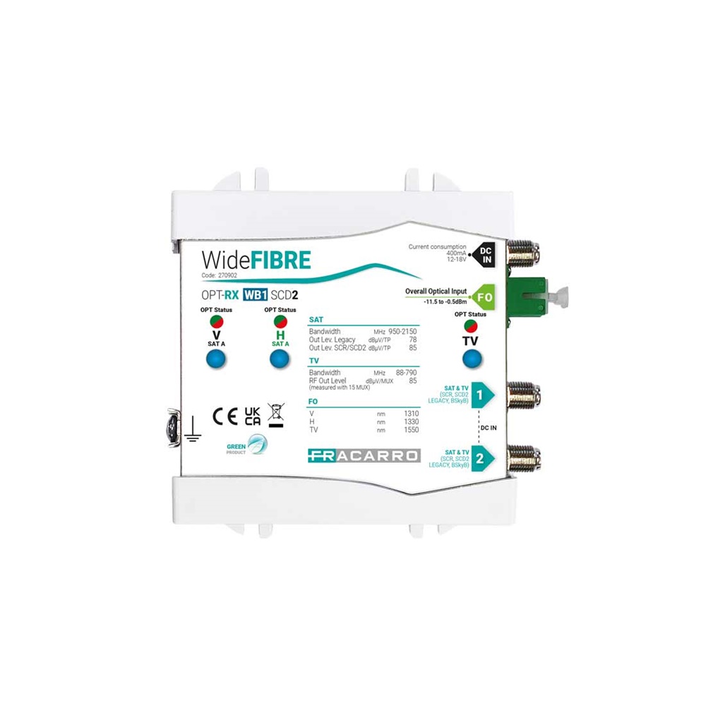Ricevitore ottico Wide Fibre SCD2 per fibra single mode FTTH