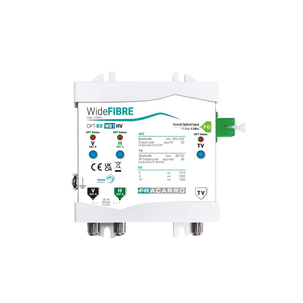 Ricevitore ottico wideband 3 uscite per fibra single mode fibra ottica FTTH