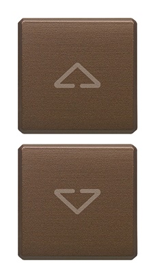 Due tasti flat intercambiabili simboli frecce bronzo per comandi