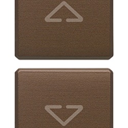 Due tasti flat intercambiabili simboli frecce bronzo per comandi