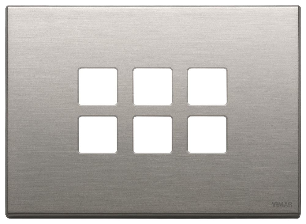 PLACCA 3MX6 FLAT NICHEL SPAZZOLATO