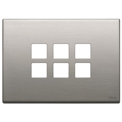 PLACCA 3MX6 FLAT NICHEL SPAZZOLATO