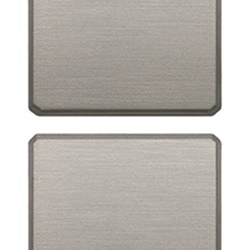 Due tasti flat intercambiabili senza simboli nichel spazzolato per impianti elettrici