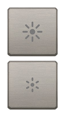 DUE TASTI FLAT DIMMER NICHEL